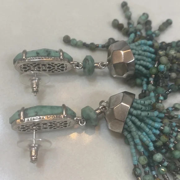 Kendra scott dove earrings turquoise - Picture 2 of 5